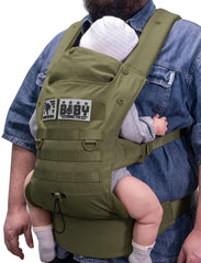 DINICTIS TACTICAL ergonomic lumbar carrier back view with even weight distribution for comfort.