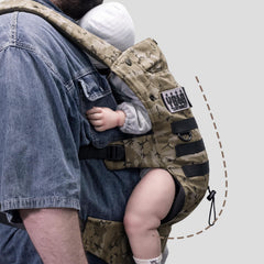 DINICTIS Tactical lumbar EVA support with padded straps reduces shoulder strain