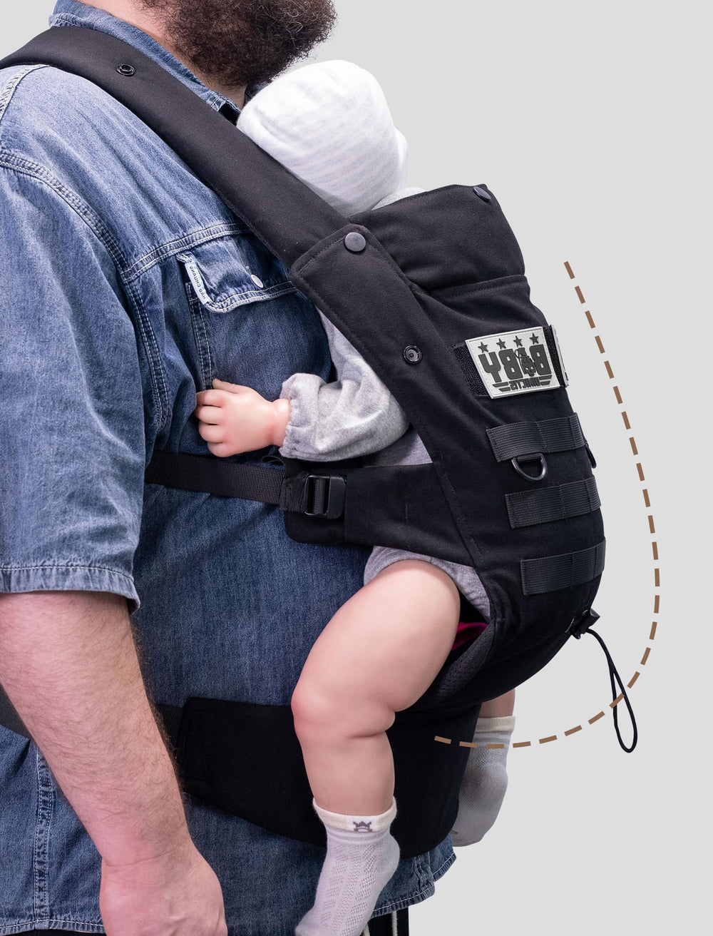 Dinictis Tactical lumbar EVA support stabilizes posture during long carries