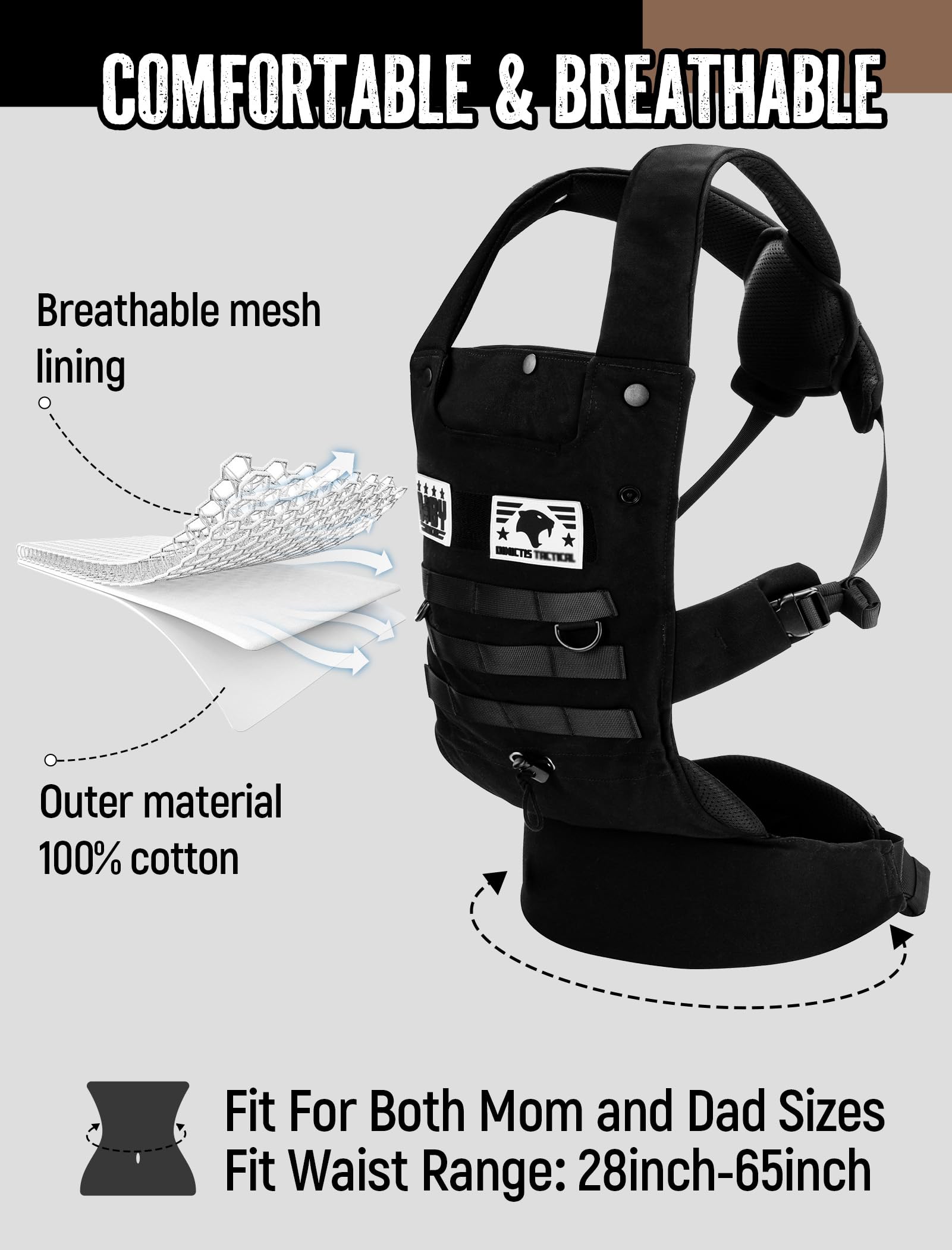Dinictis Tactical thickened leg pads protect delicate skin during movement
