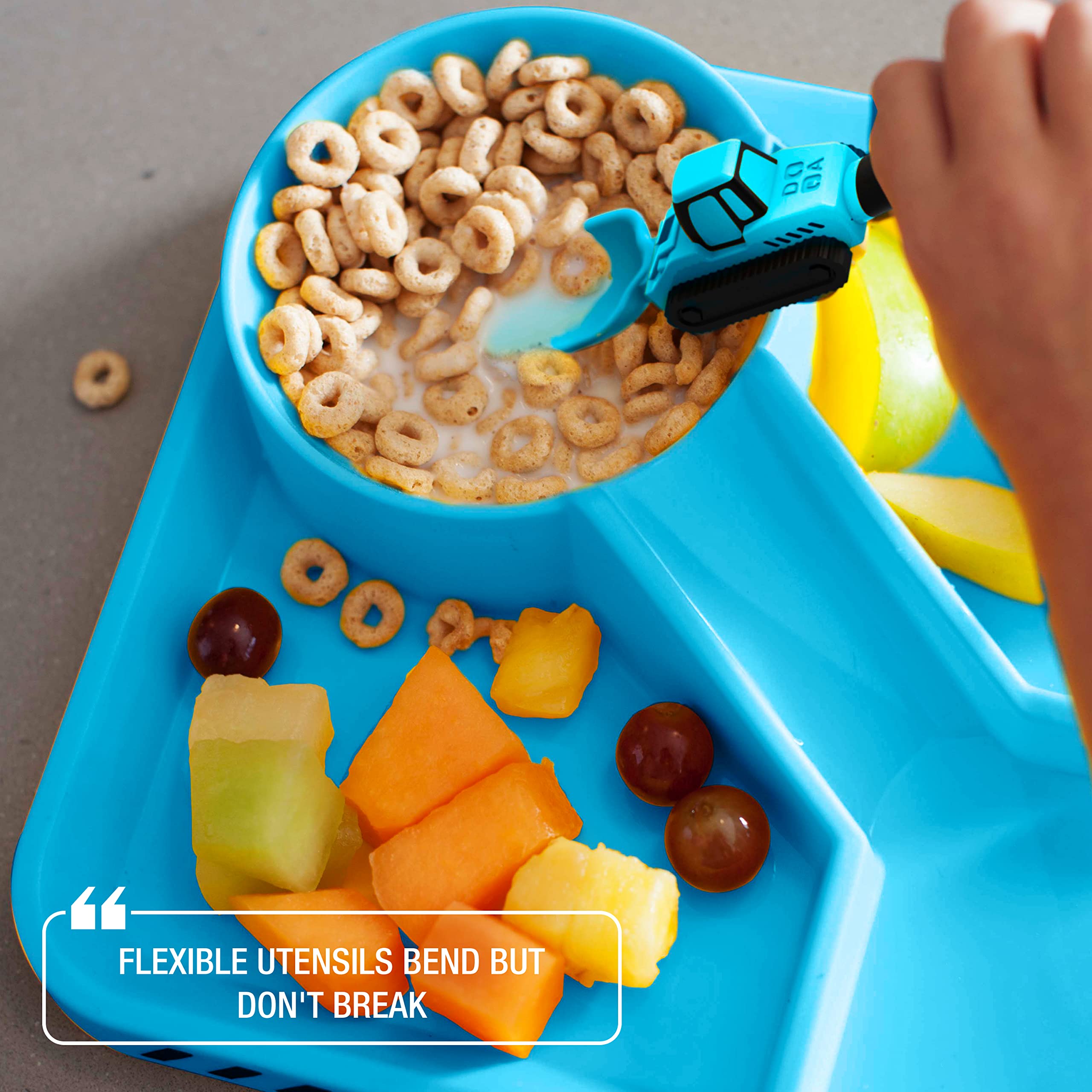 Dinneractive BPA-free plastic offers a kid-friendly, food-safe option.