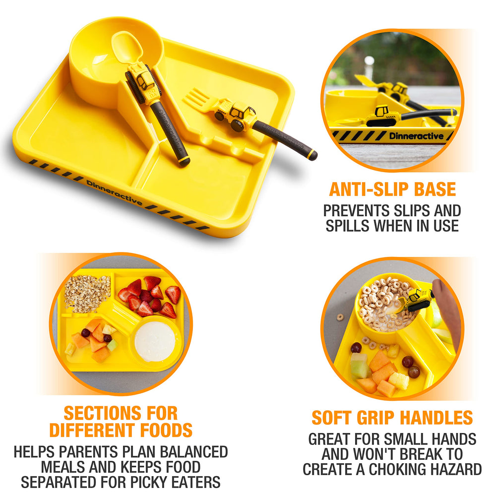 Dinneractive ramp to bowl design adds tactile appeal during meals.
