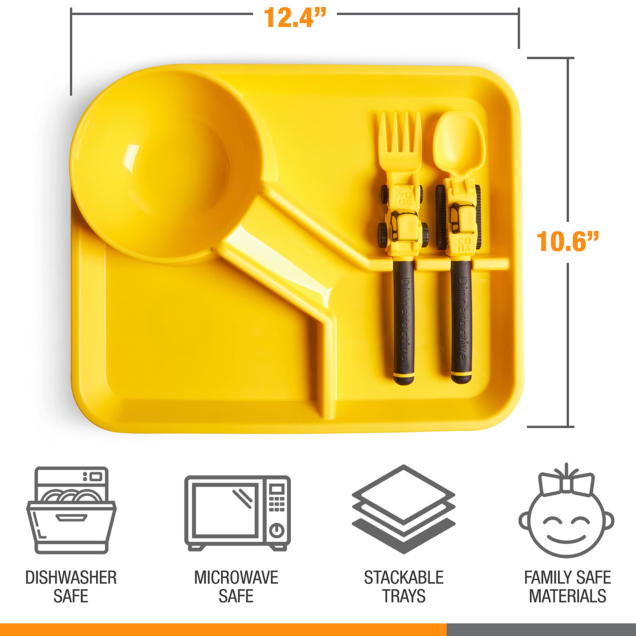 Dinneractive stackable dishware saves cupboard space in small kitchens.