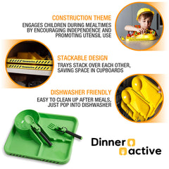 Dinneractive toddler plates and baby dishes arranged for meals