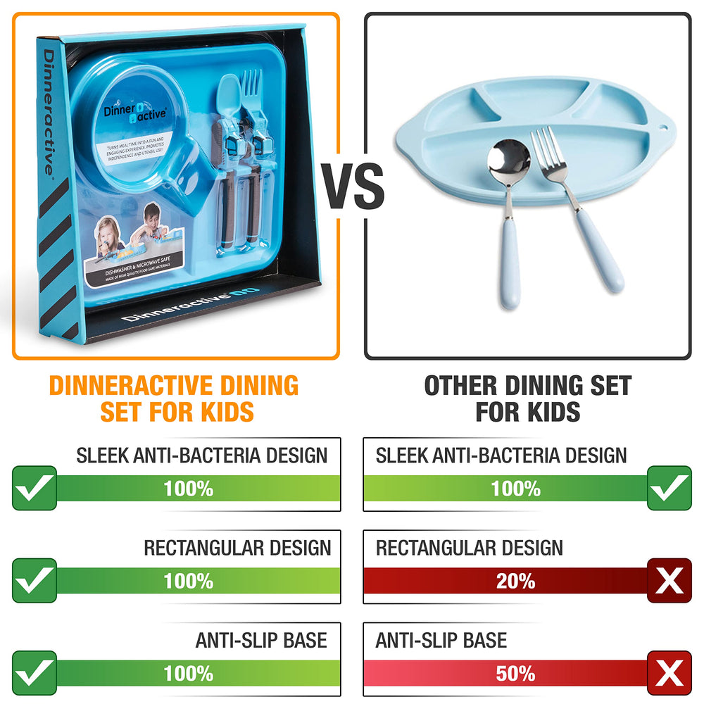 Dinneractive tractor fork designed for toddler self-feeding and engaging play.