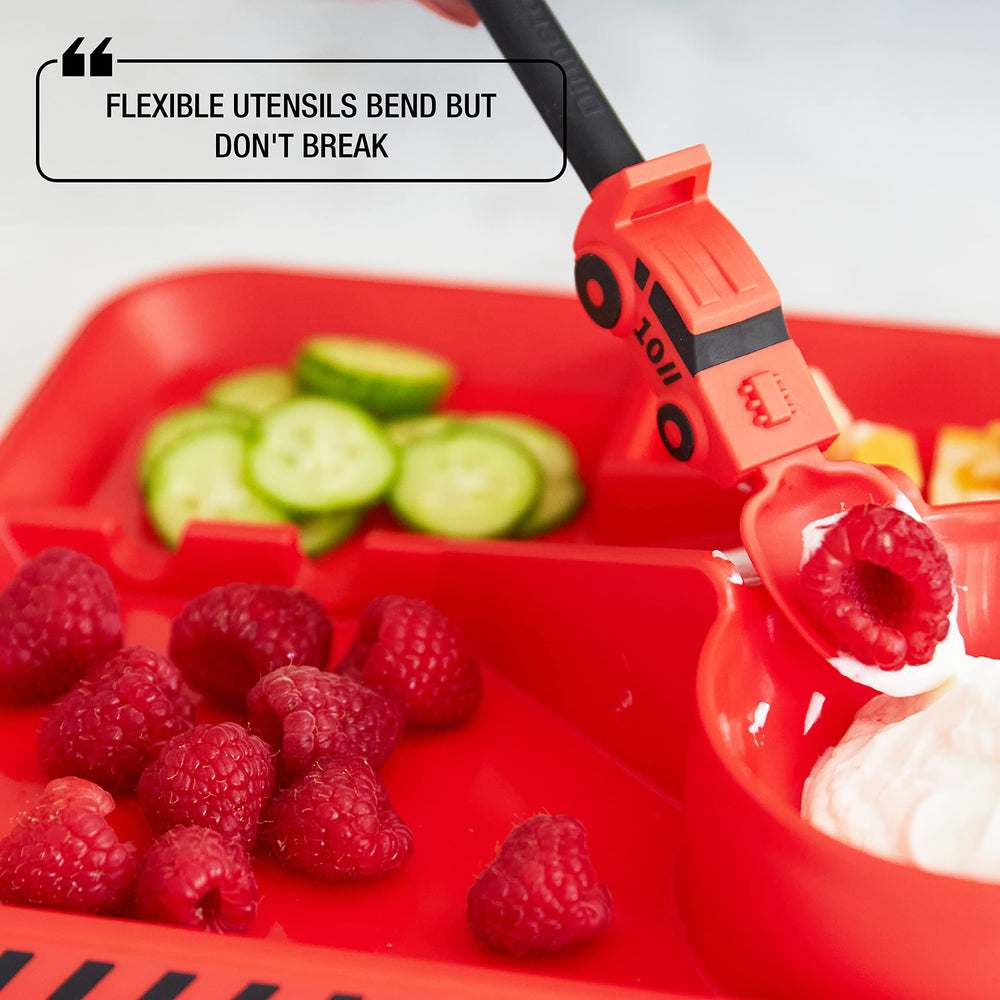 Dinneractive dishwasher-safe BPA-free utensils simplify cleanup after meals.