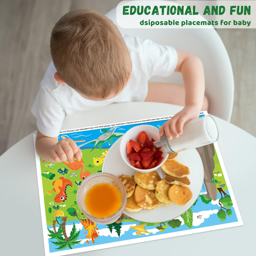 DINSUMRUG placemats show three adhesive strips for secure surface grip.