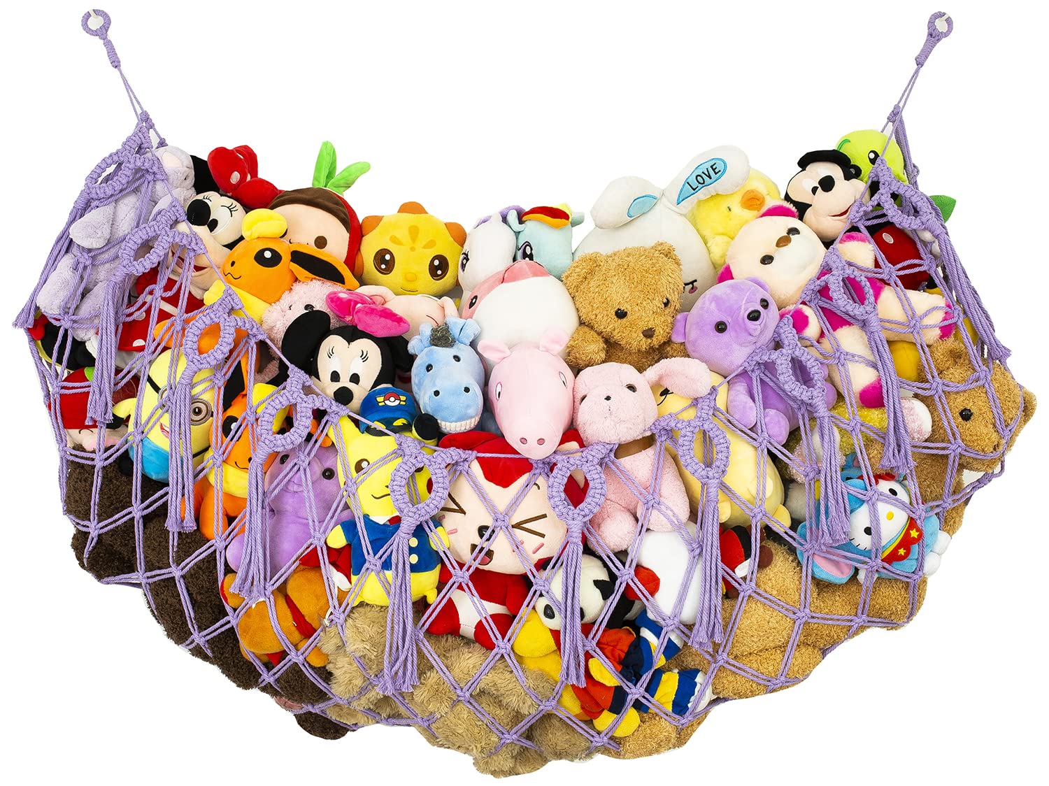 Diocos stuffed animal net wall-mounted keeps plush toys organized and accessible.
