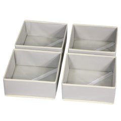 DIOMMELL foldable storage box grey set4 folded keeps closet tidy and space-efficient.