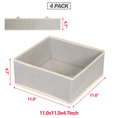 DIOMMELL foldable storage box grey set4 with-open-drawer shows quick-access organization.