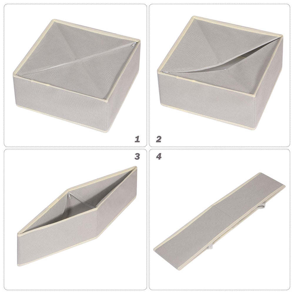DIOMMELL nonwoven-fabric drawer organizer grey stackable for tidy wardrobe.
