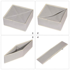 DIOMMELL nonwoven-fabric drawer organizer grey stackable for tidy wardrobe.