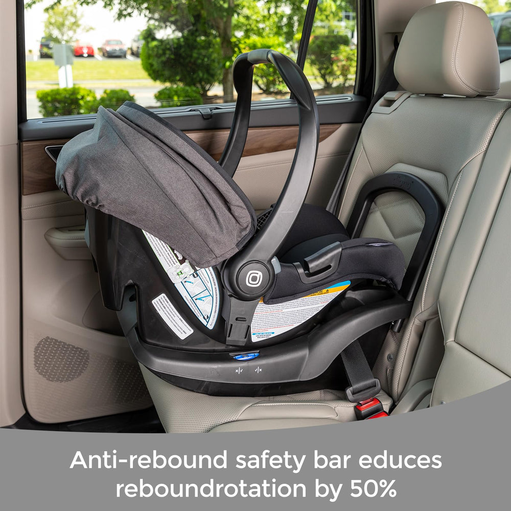 Diono Quantum 4 base and infant seat setup for quick car installs.