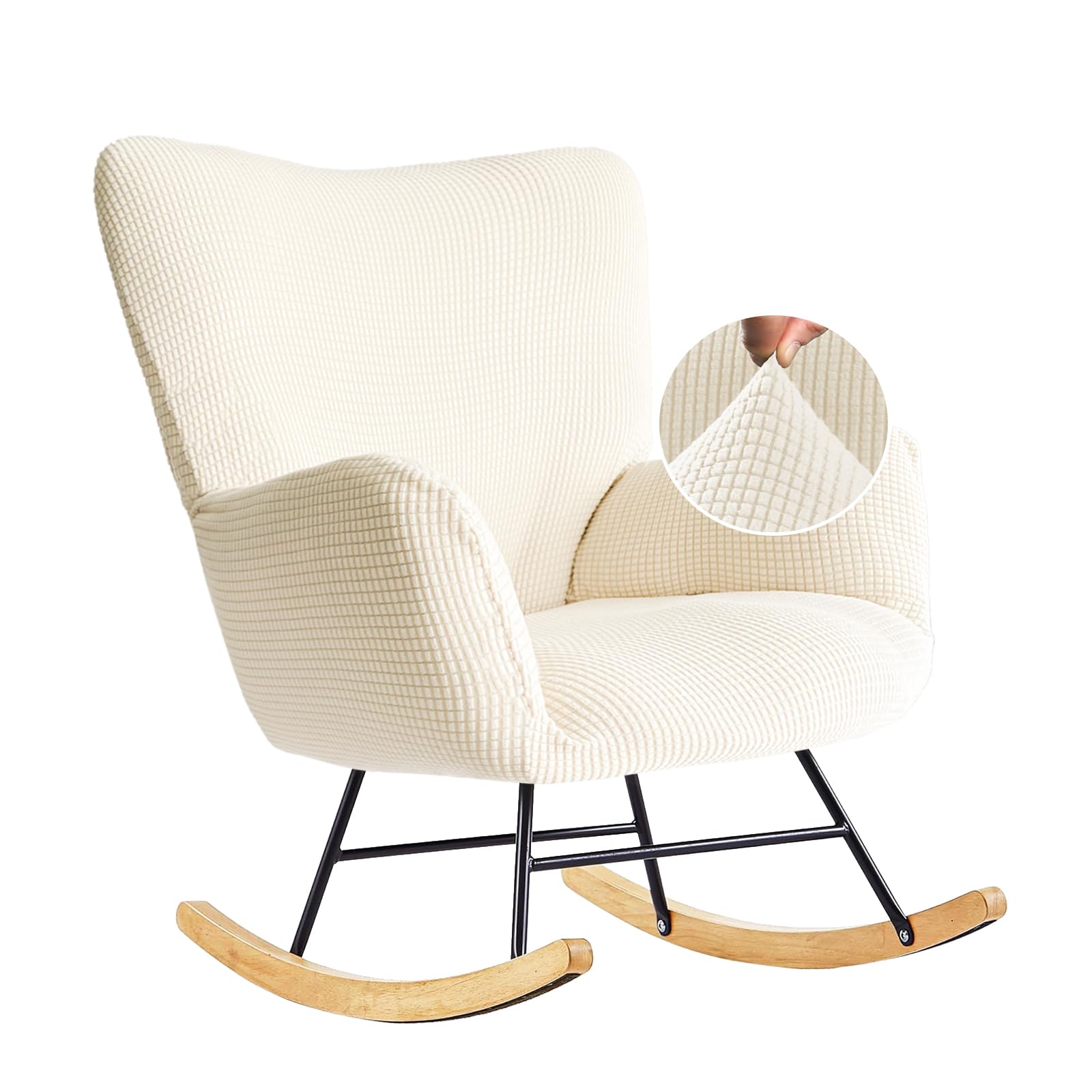 Dipurman nursery rocking-chair cover stretch fabric provides a snug, flexible fit.