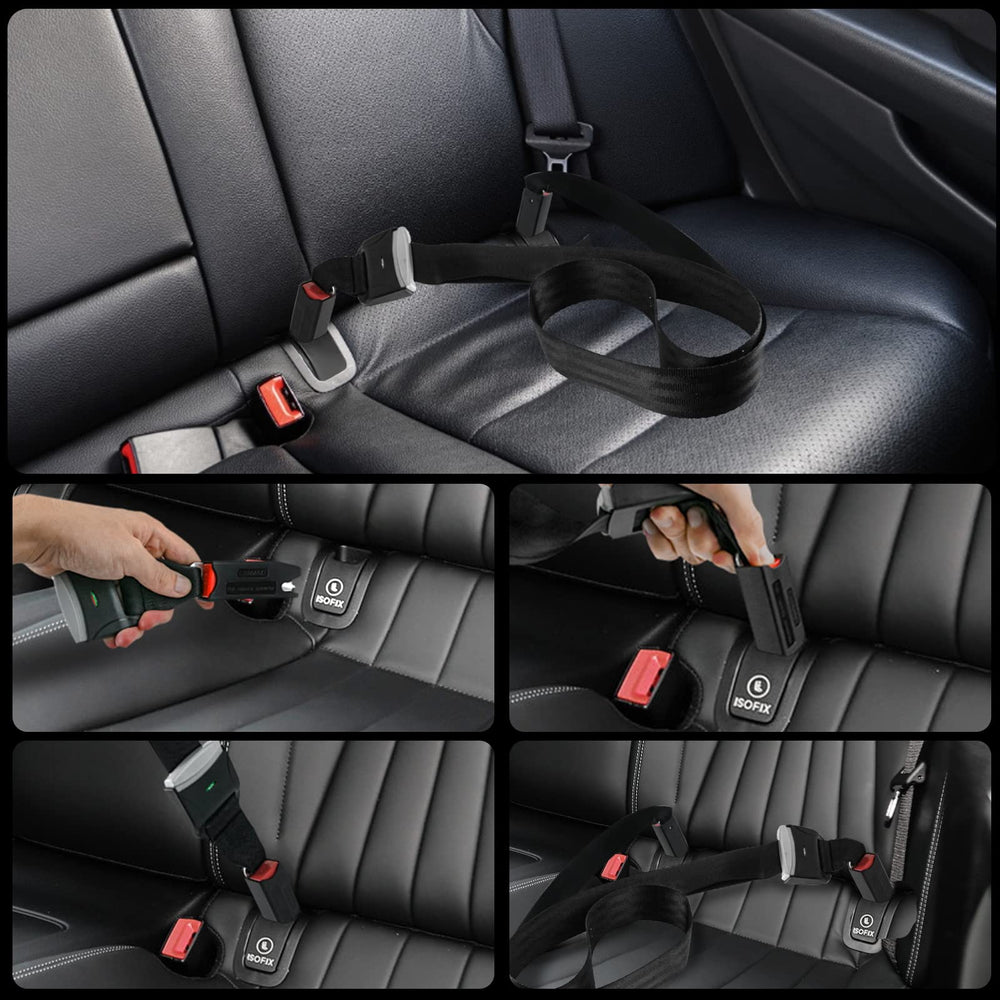 DIRAWOR black packaging presents a ready-to-use car seat strap.