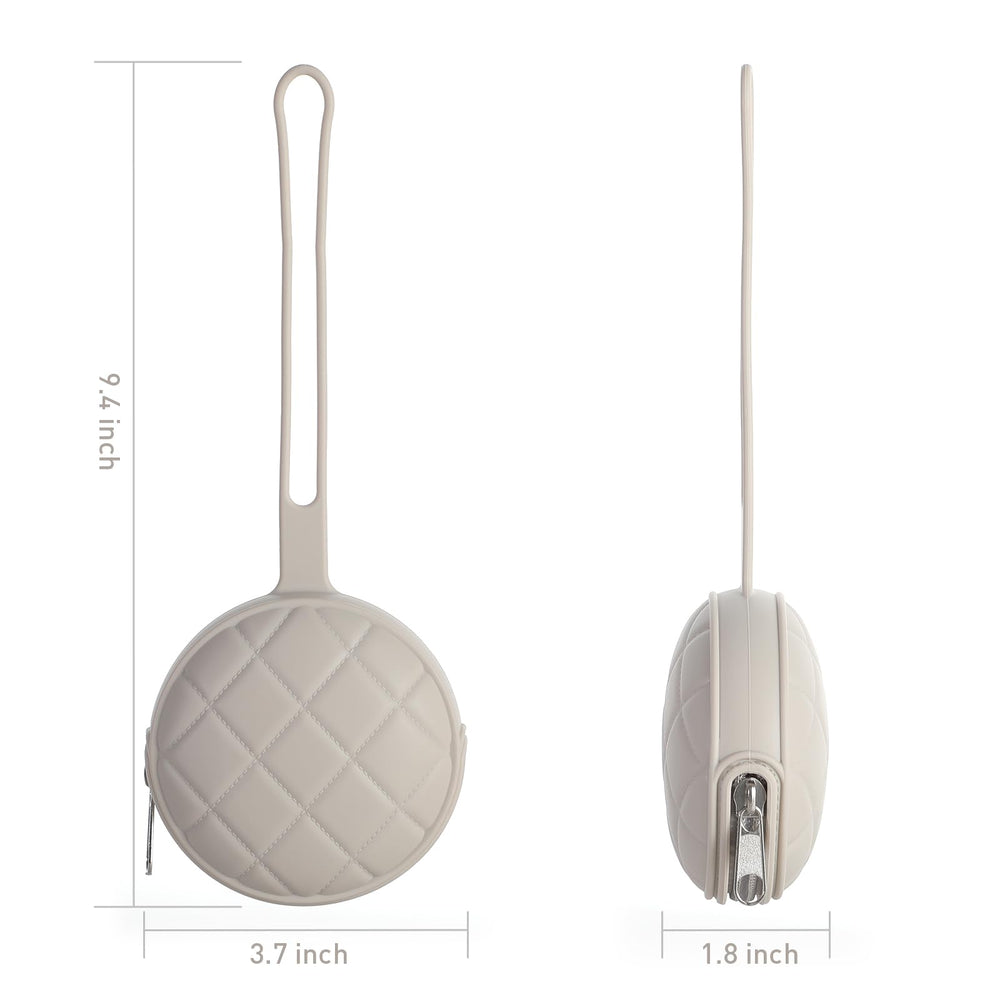 Dirbabi pacifier holder case doubles as compact pouch for small items.