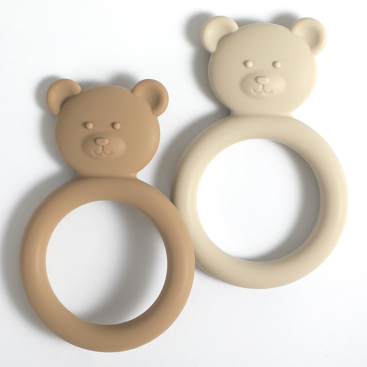 Dirbabi silicone baby teether front view shows BPA-free, safe teething comfort.