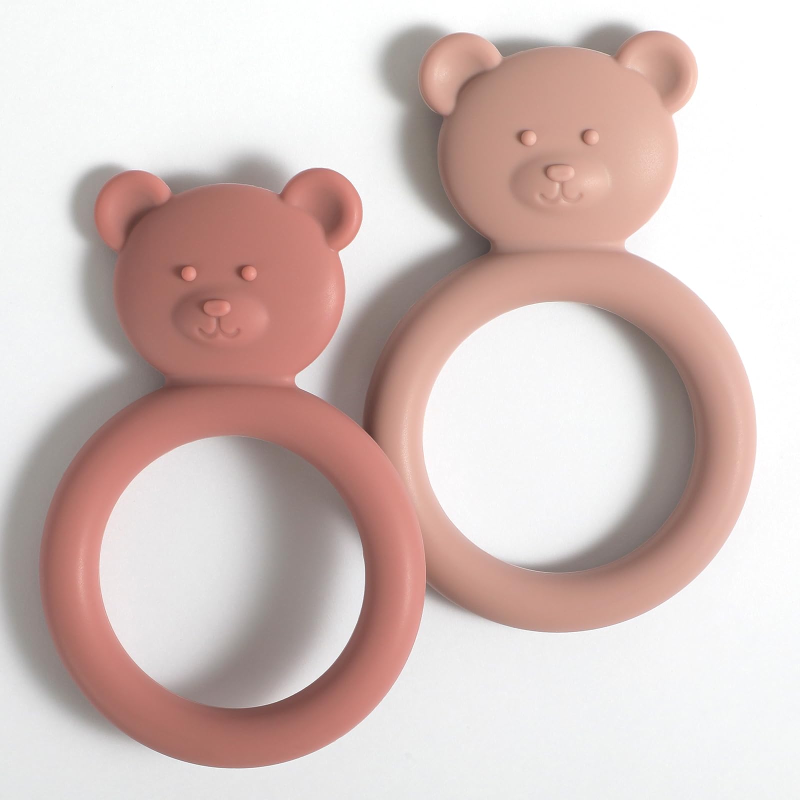 Dirbabi silicone baby teether Power Rose textures soothe gums during teething