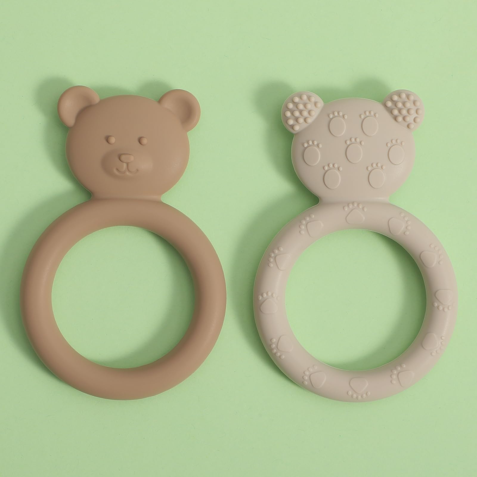 Dirbabi teether textured surface close-up highlights raised textures for gum massage.