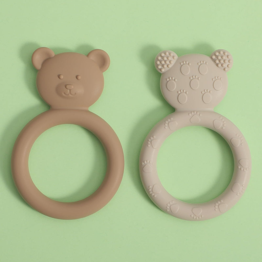 Dirbabi teether textured surface close-up highlights raised textures for gum massage.