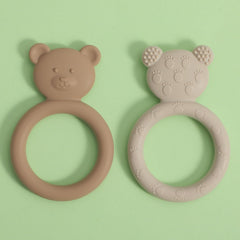 Dirbabi teether textured surface close-up highlights raised textures for gum massage.