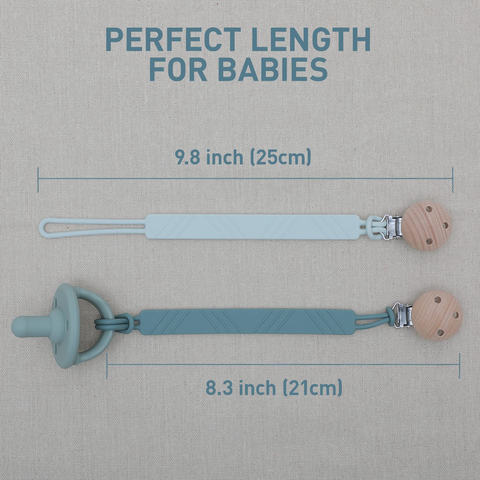 Dirbabi baby clip resists moisture for quick wipe-clean.
