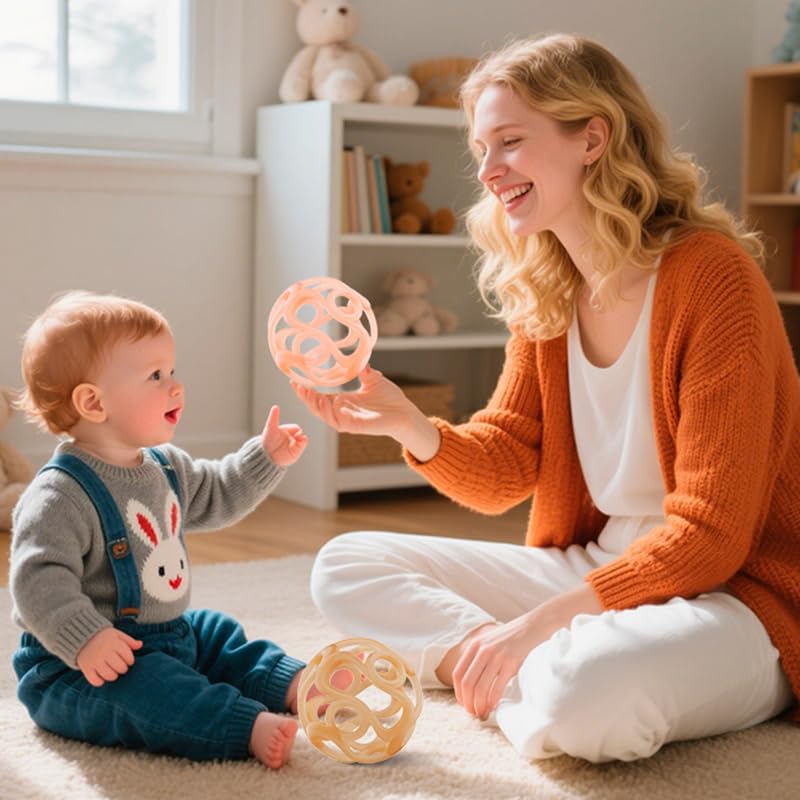 Dirbabi one-piece teething ball design with no detachable parts