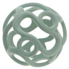 Dirbabi silicone teething ball toy Moody Blue angle view showing soft texture
