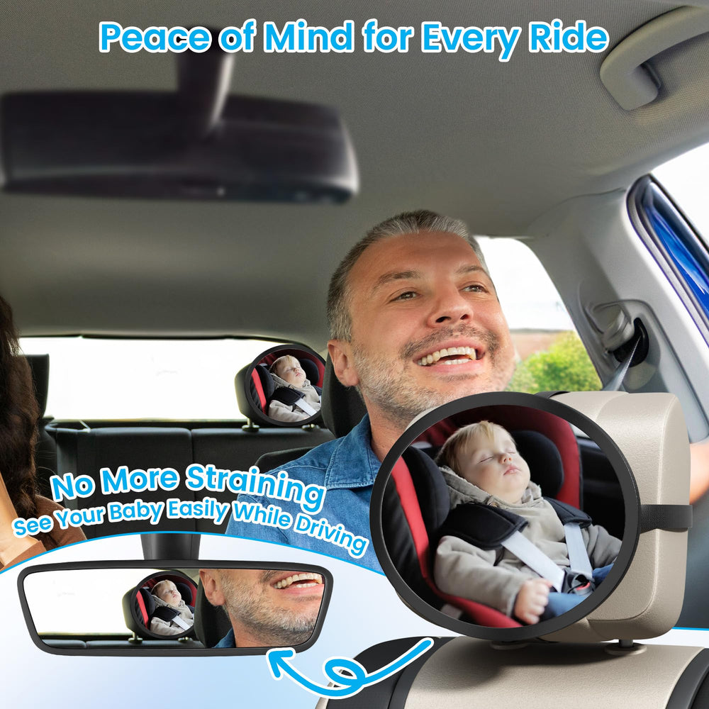 Discount Parts Direct baby car mirror easy-clip installation requires no tools or complex setup.