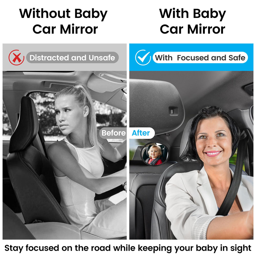 Discount Parts Direct baby car mirror ultralight oval keeps weight comfortable on long trips.