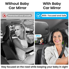 Discount Parts Direct baby car mirror ultralight oval keeps weight comfortable on long trips.