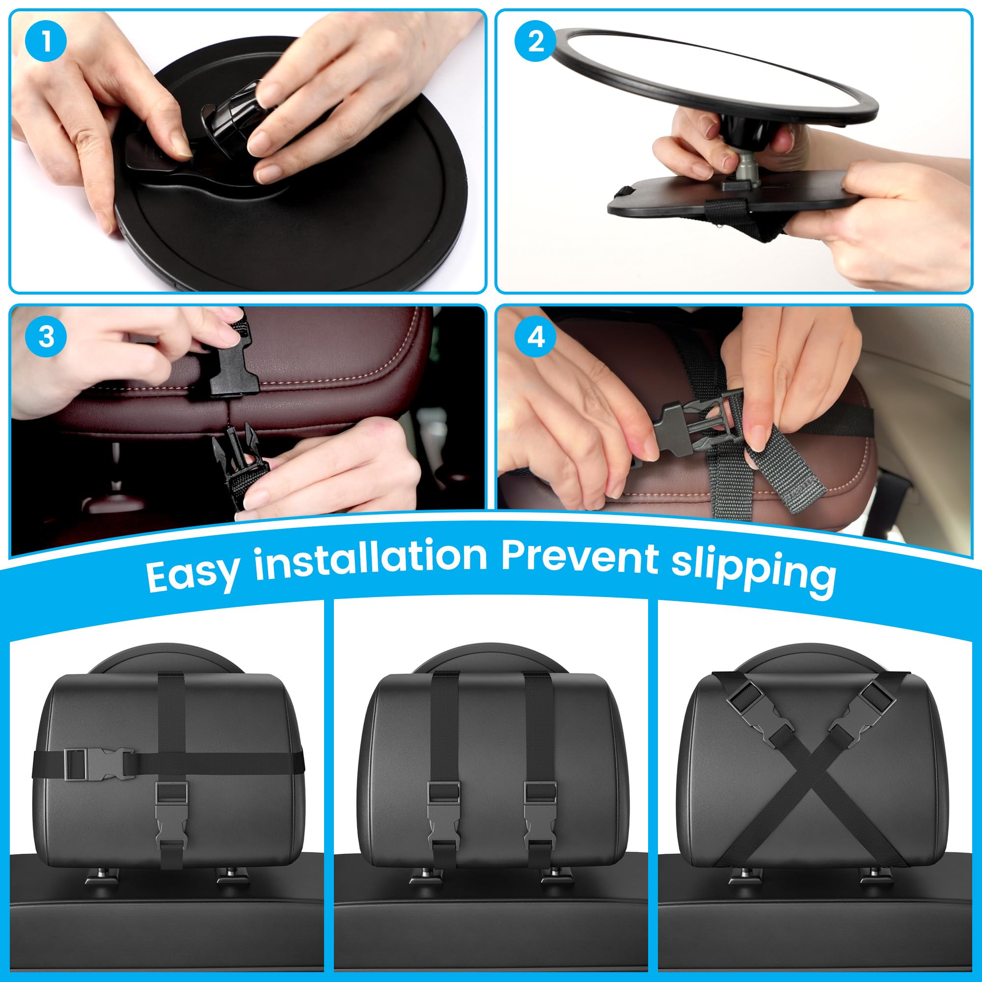Discount Parts Direct baby car mirror universal-fit works with most cars, SUVs, and minivans.
