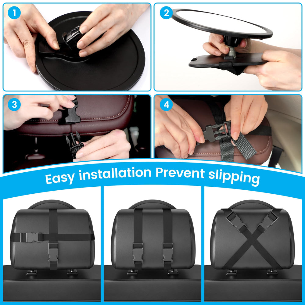 Discount Parts Direct baby car mirror universal-fit works with most cars, SUVs, and minivans.