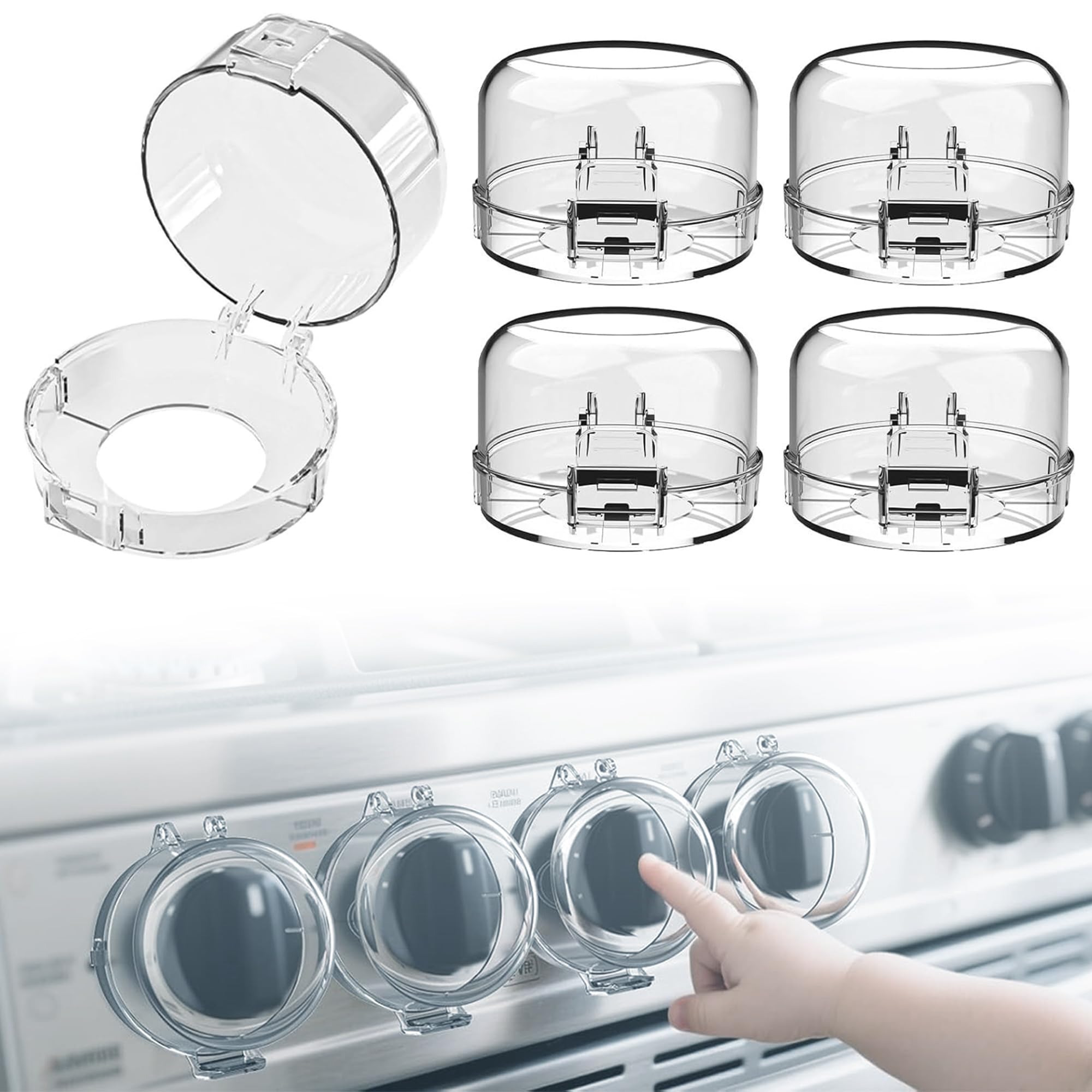 Disflmm 5-pack stove knob safety cover ready to guard knobs