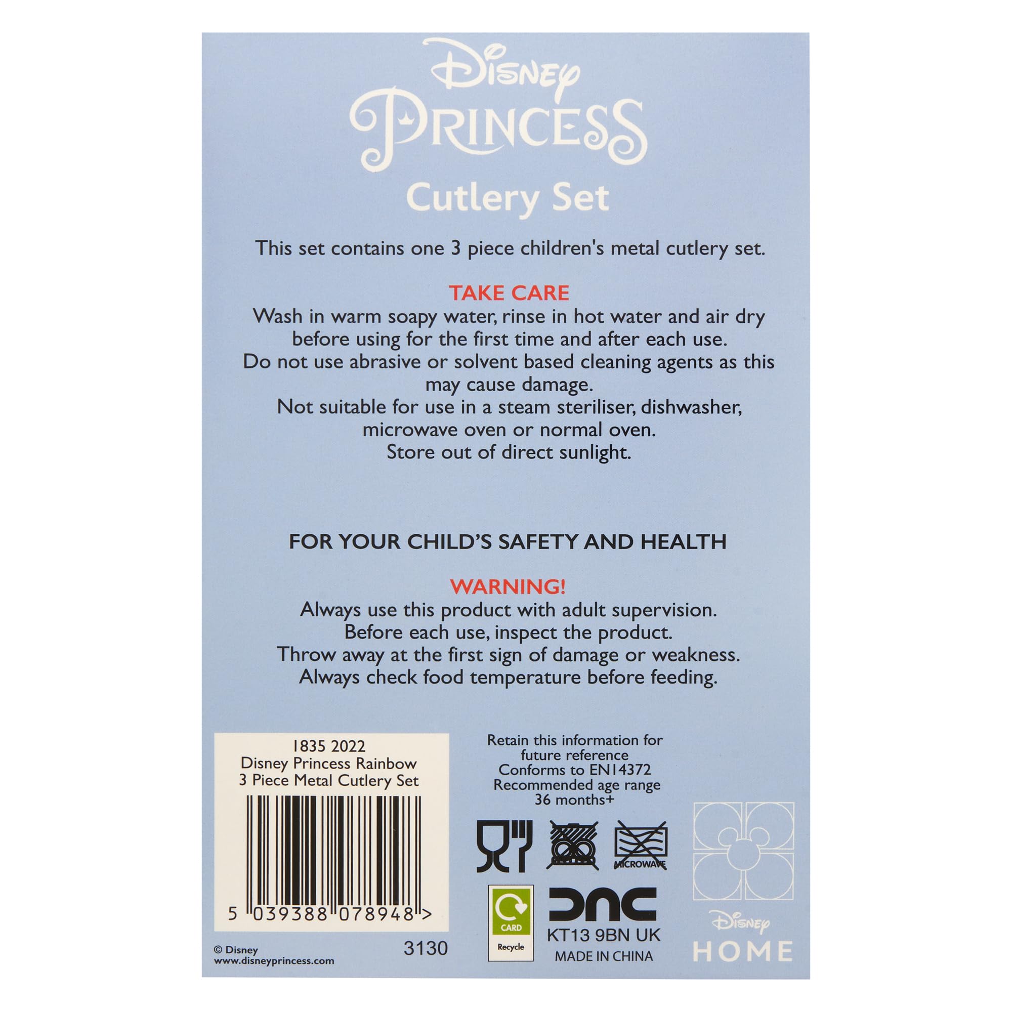 Disney Princess cutlery set in pink design enhances family mealtimes