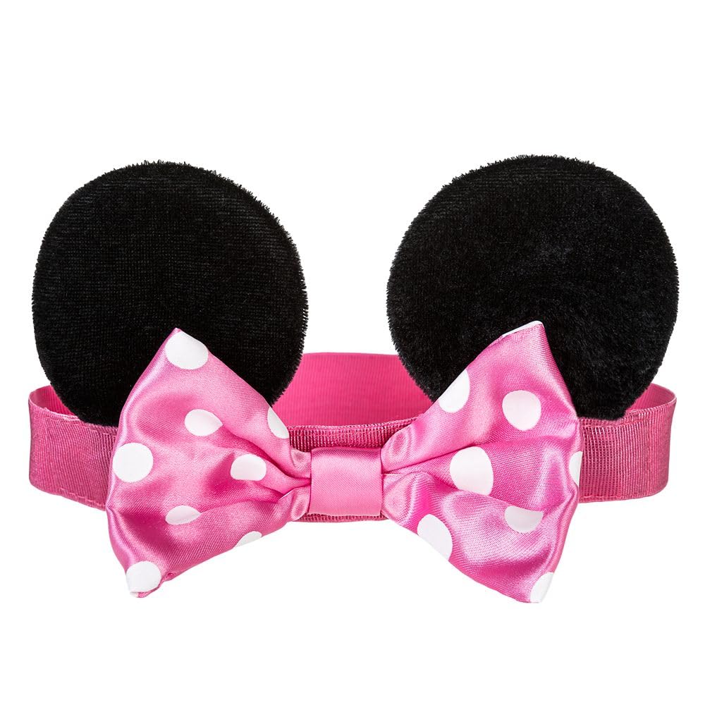 Disney Store Minnie ears headband with plush ears for baby photos and cute costumes.