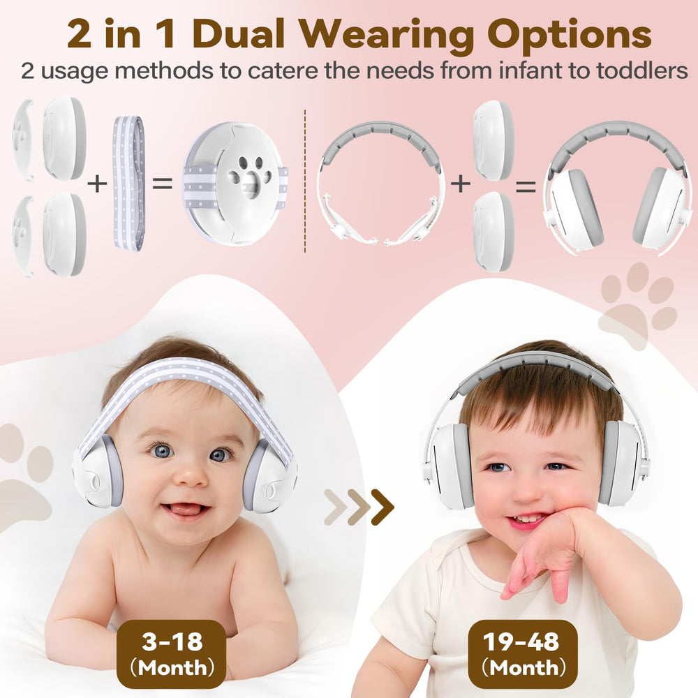 DITHIN 2-in-1 headband adjustment shows growing comfort and secure fit.
