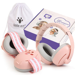 DITHIN baby ear muffs with 25dB protection for travel and noisy events.