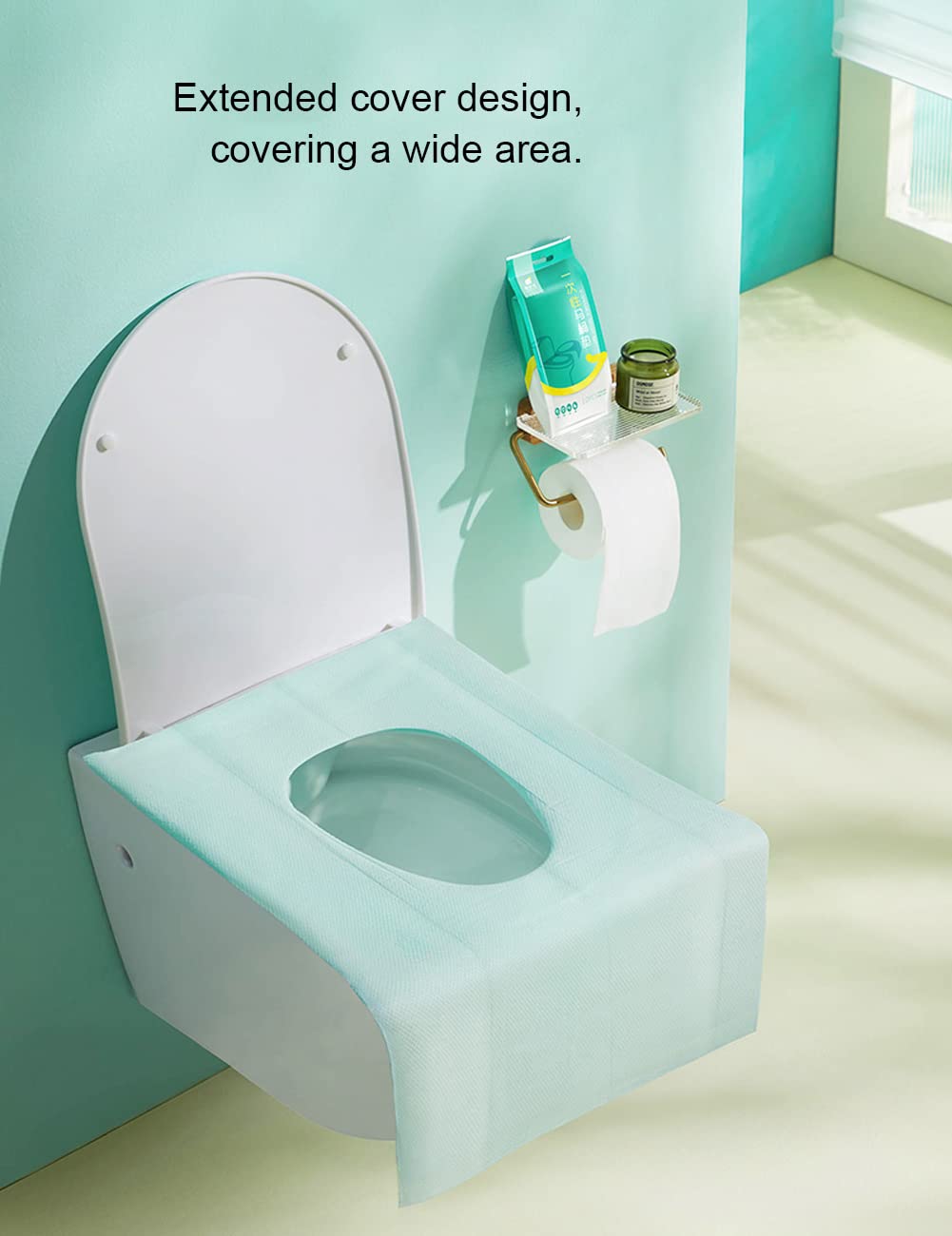 Ditind compact travel pack makes toilet seat covers easy to carry.