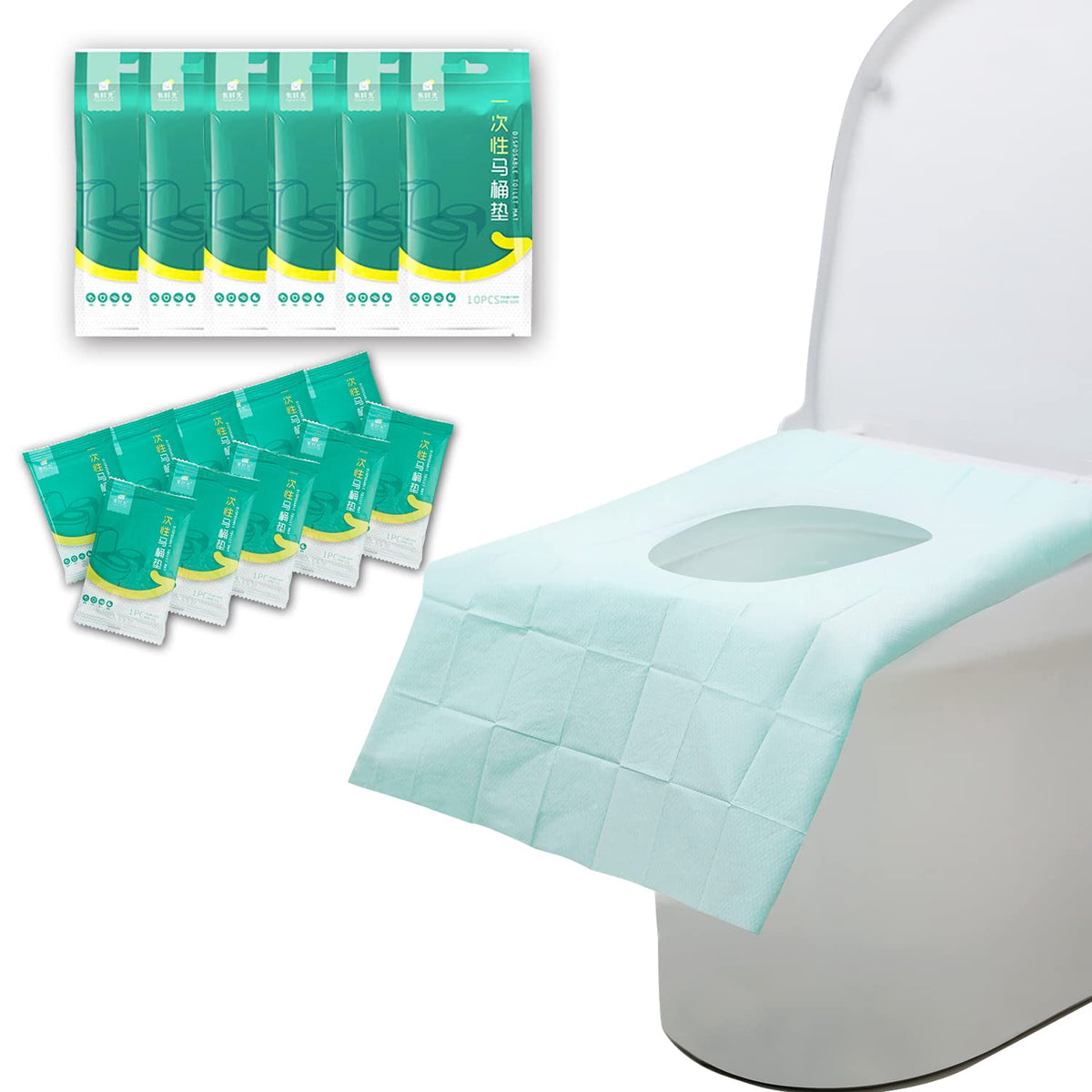 Ditind disposable toilet seat covers 60-pack for travel hygiene.
