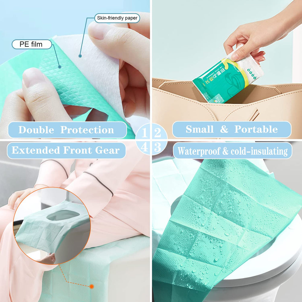 Ditind extra-large toilet seat cover shows universal fit for kids and adults.