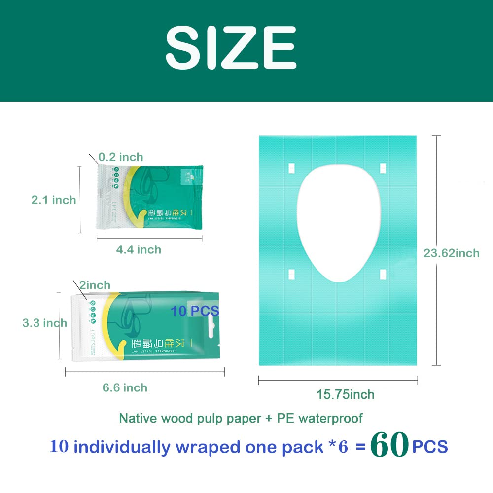 Ditind travel-friendly PE film toilet seat cover barrier on the go.