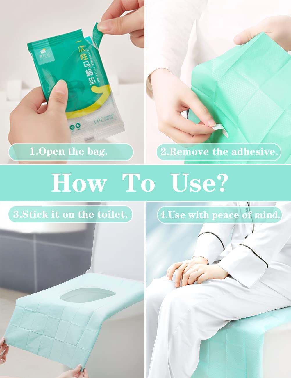 Ditind travel toilet mats protect seats during potty training in public spaces.