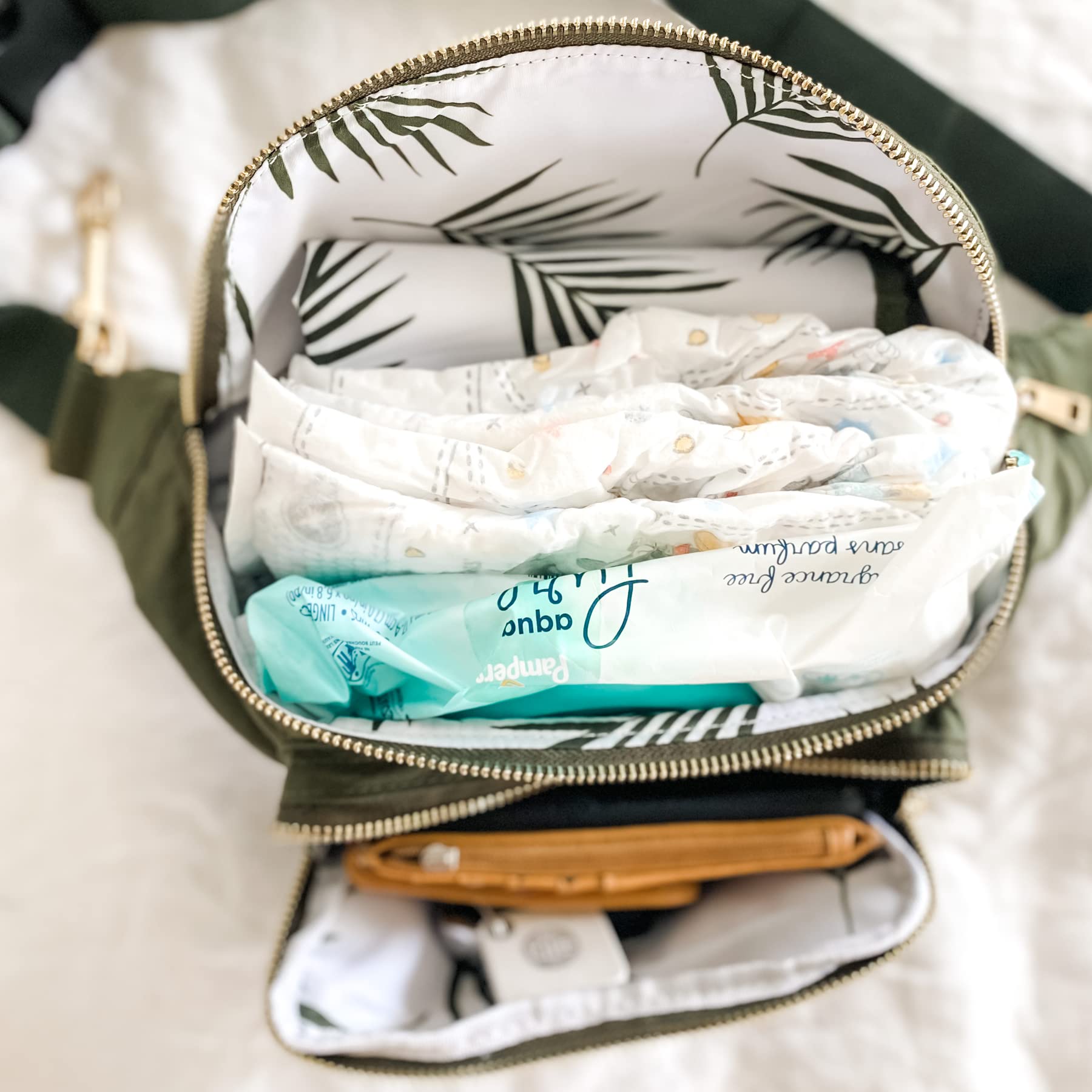 Ditty Co Lanikai changing pad closeup showing waterproof surface.