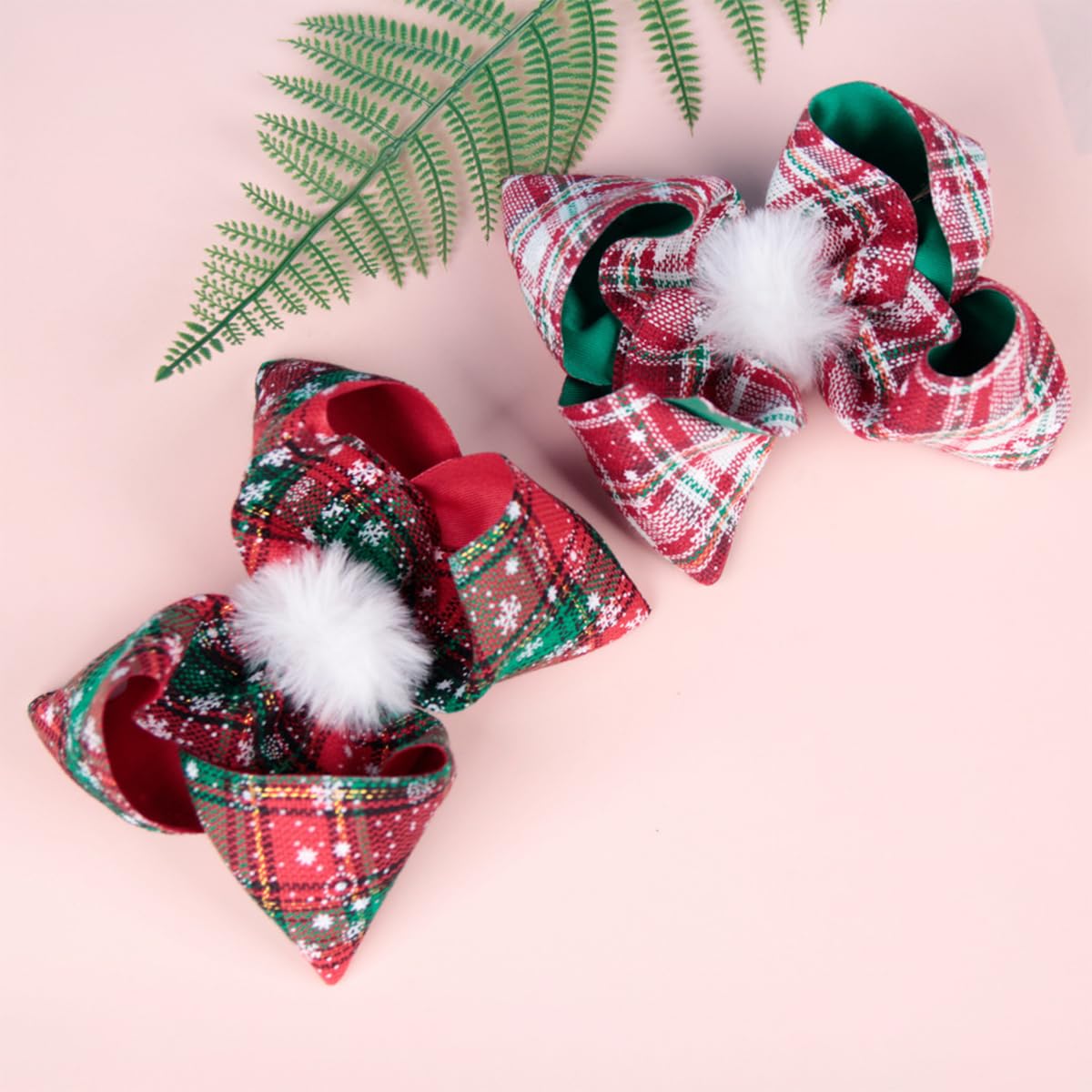 DIUEWOW Christmas hair bow 7inch offers bold size for statement accessories.