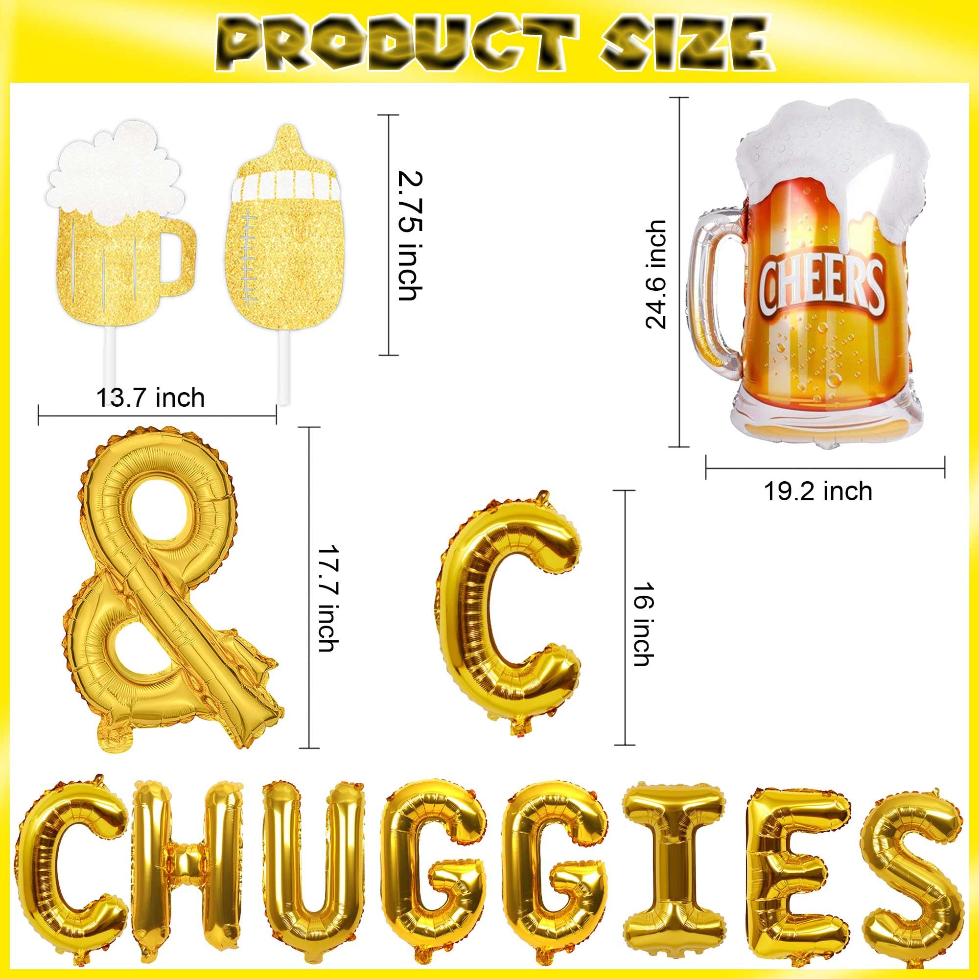DIYCAM Huggies Chuggies foil balloons for durable, vibrant decorations at baby showers