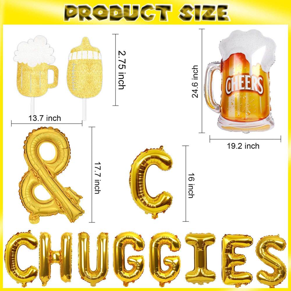 DIYCAM Huggies Chuggies foil balloons for durable, vibrant decorations at baby showers