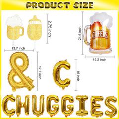 DIYCAM Huggies Chuggies foil balloons for durable, vibrant decorations at baby showers