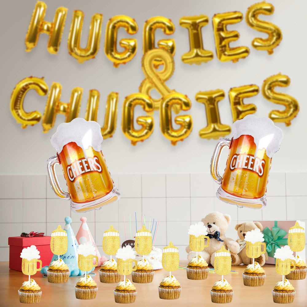 DIYCAM Huggies Chuggies gender reveal banner for dramatic announcement moments