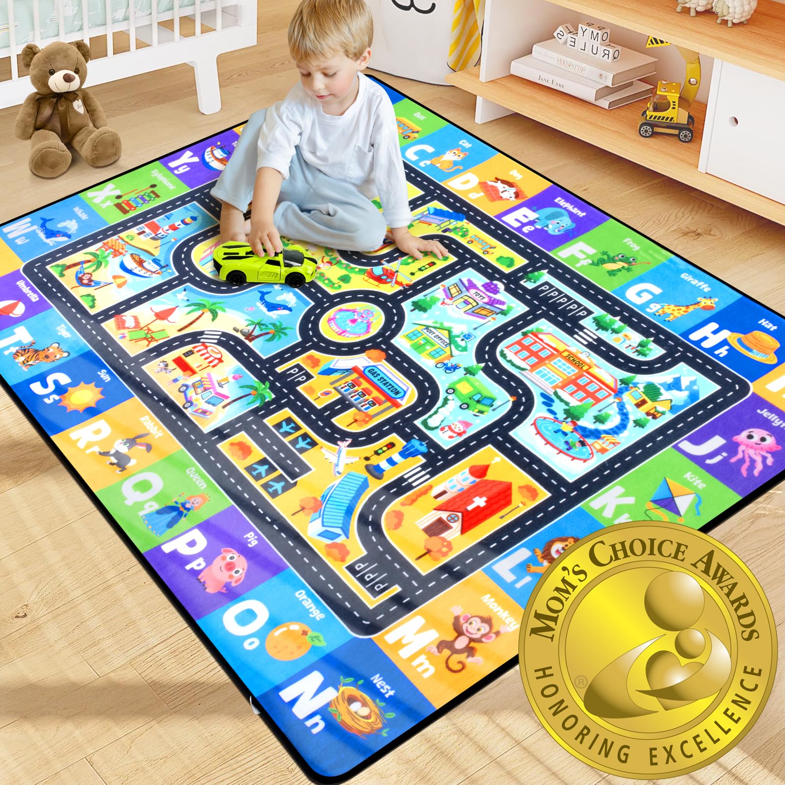 Diysani ABC kids rug letters boost early literacy during playful learning